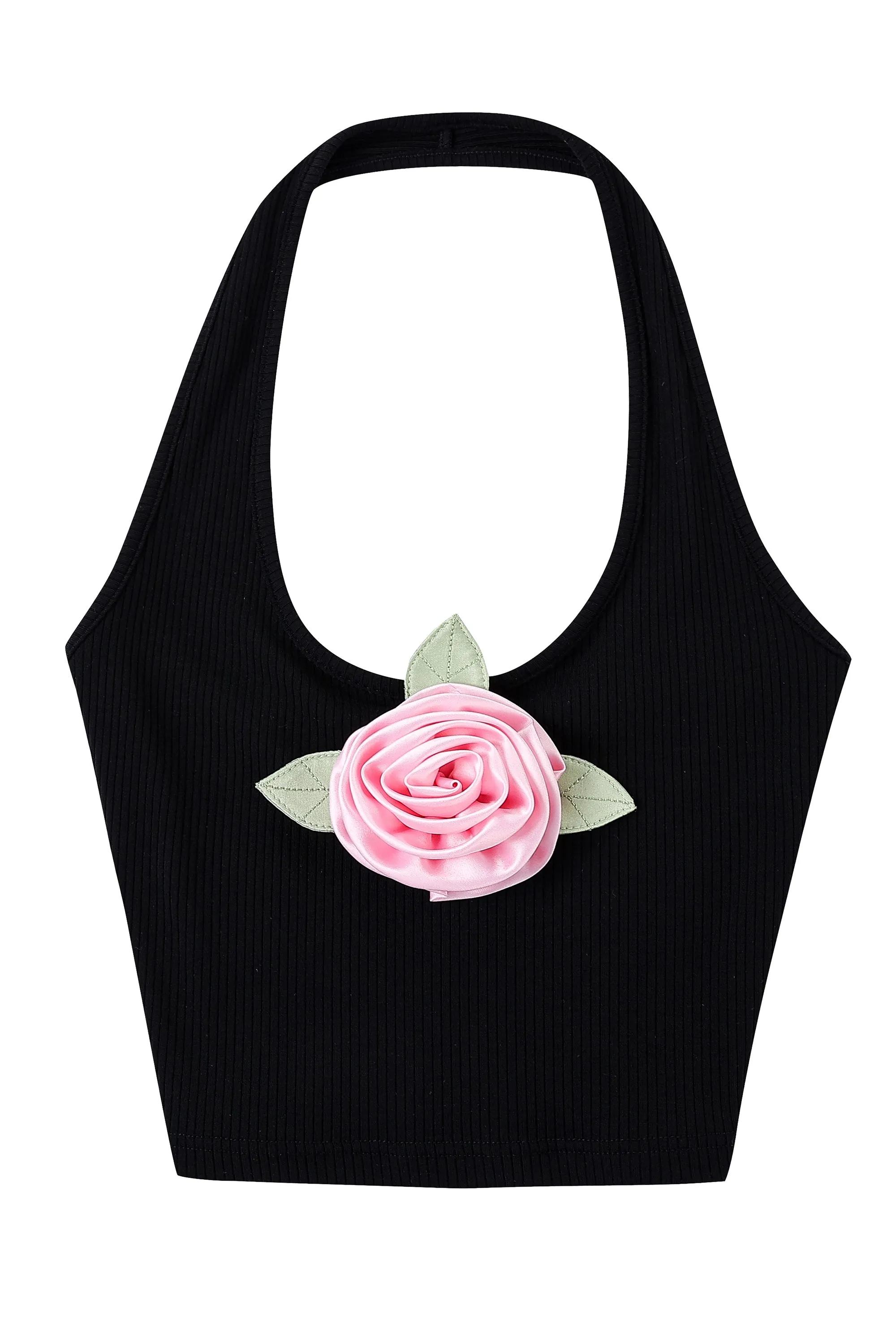 1 Pink Rose Tencel Rib Halter