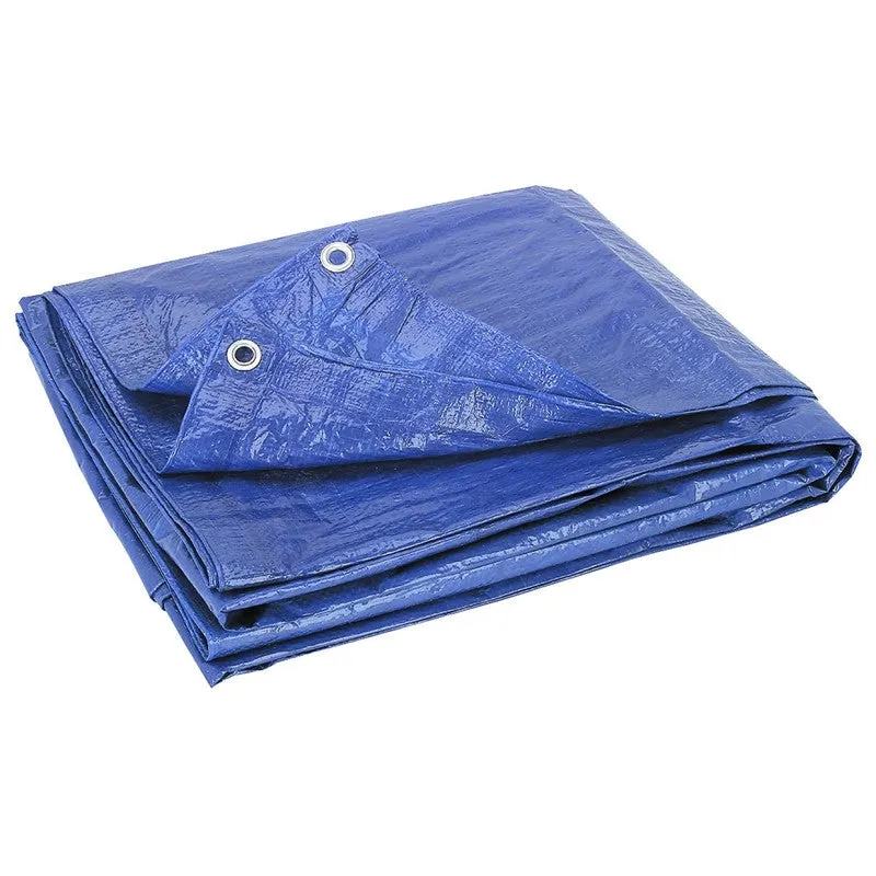 100' x 100' Blue Poly Tarps (5 mil) - Single