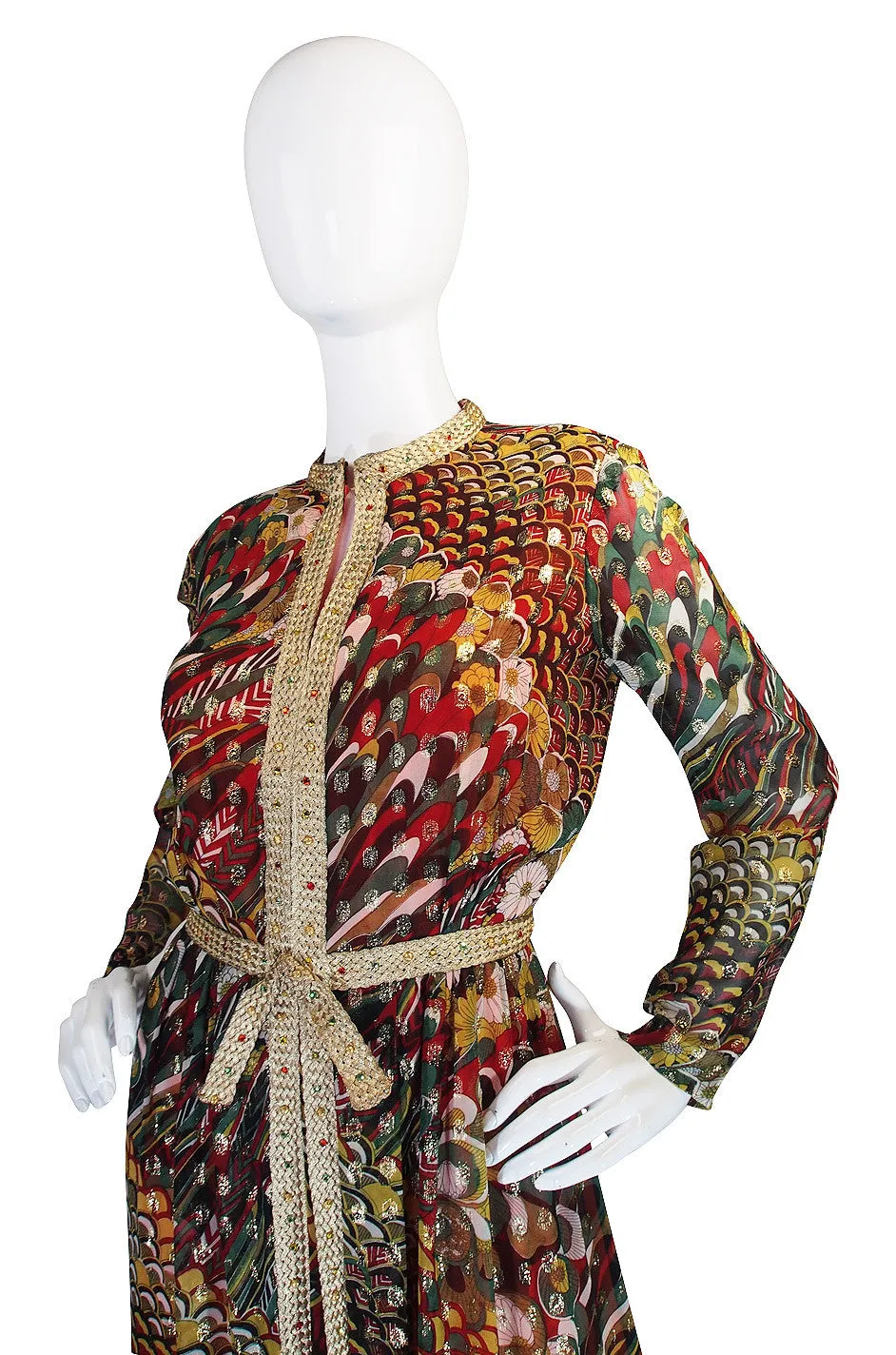 1960s Gold & Brocade Oscar de la Renta Dress