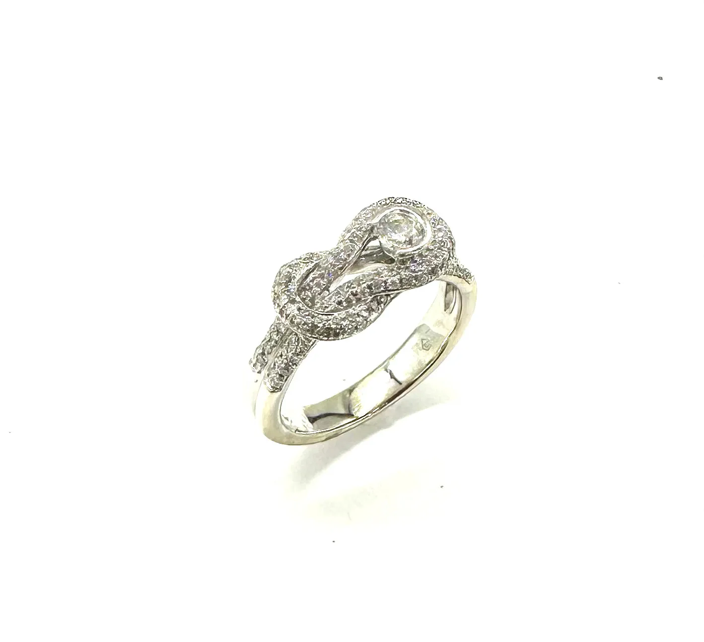 2/3 Ctw Diamond Buckle Style Loop Ring