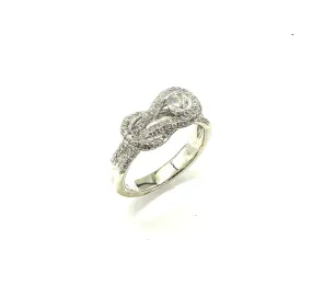 2/3 Ctw Diamond Buckle Style Loop Ring