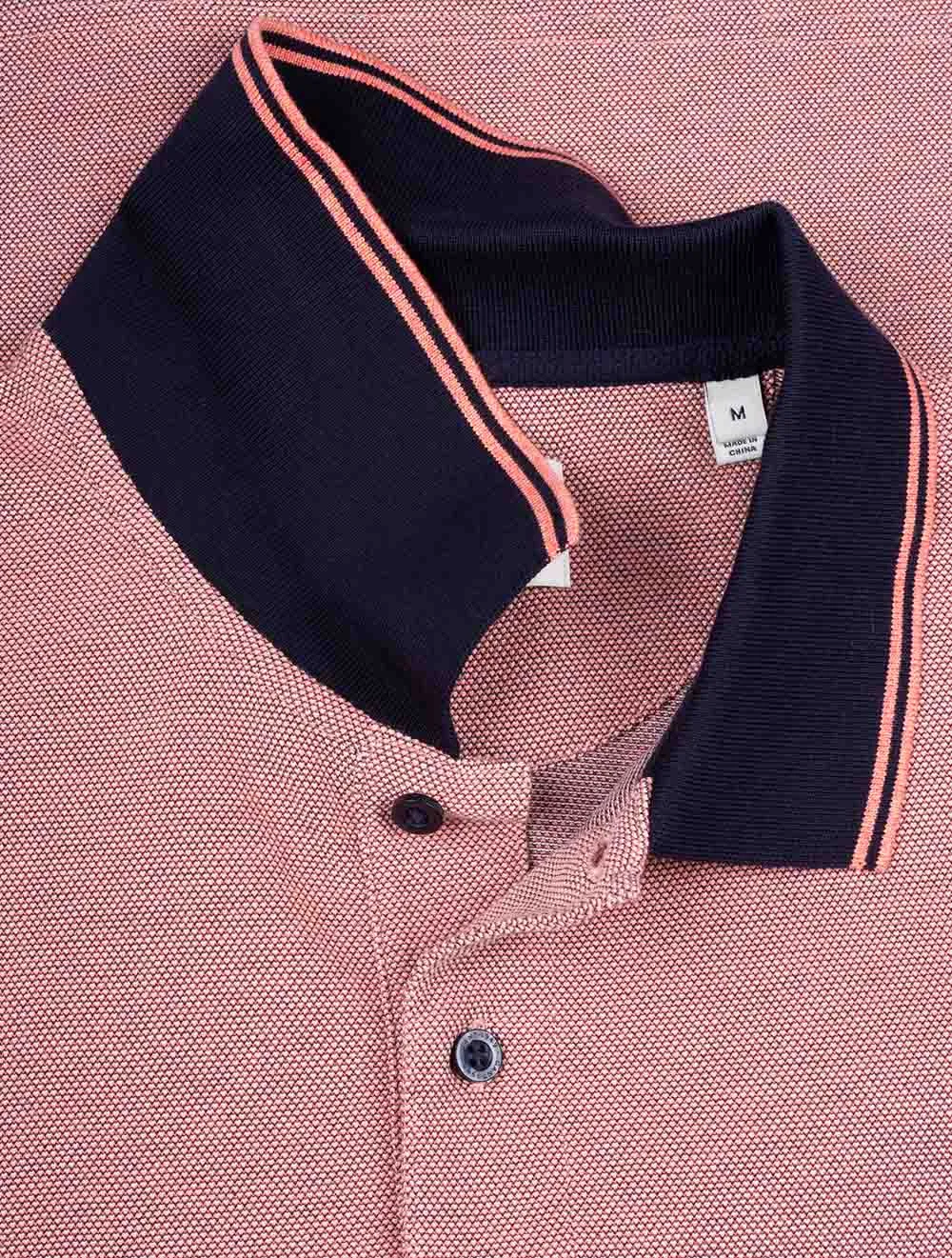 4 Colour Oxford Short Sleeve Pique Polo Sunset Pink