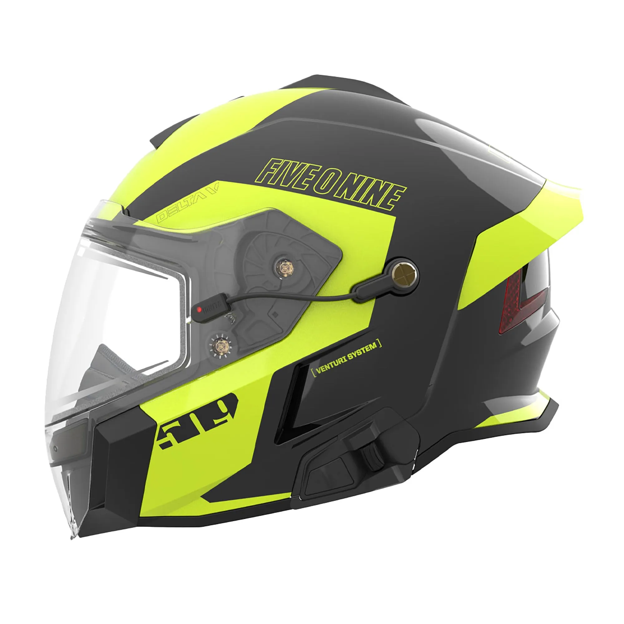 509  Delta V Commander Snowmobile Helmet Electric Shield Comms System Hi-Vis FMVSS 218