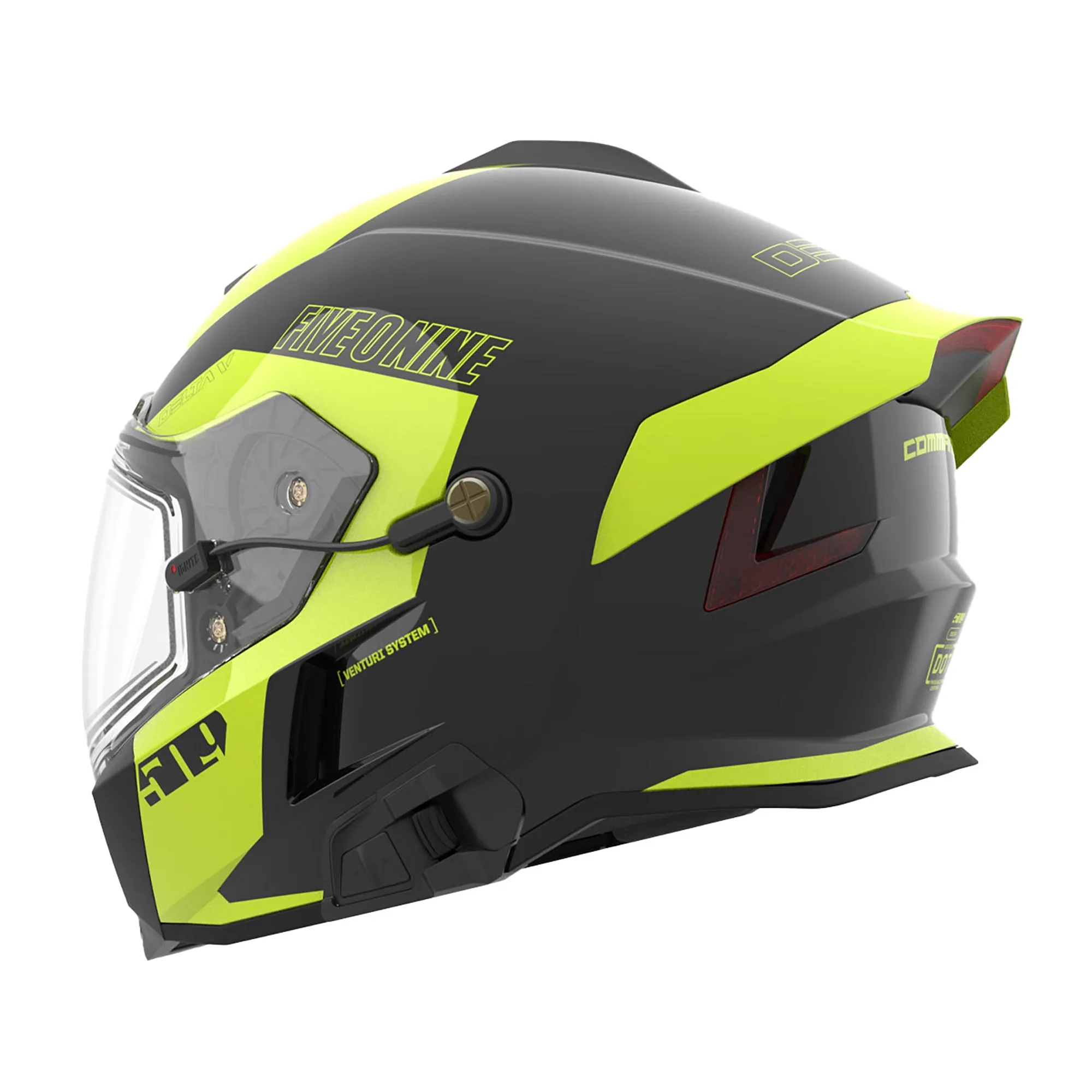 509  Delta V Commander Snowmobile Helmet Electric Shield Comms System Hi-Vis FMVSS 218