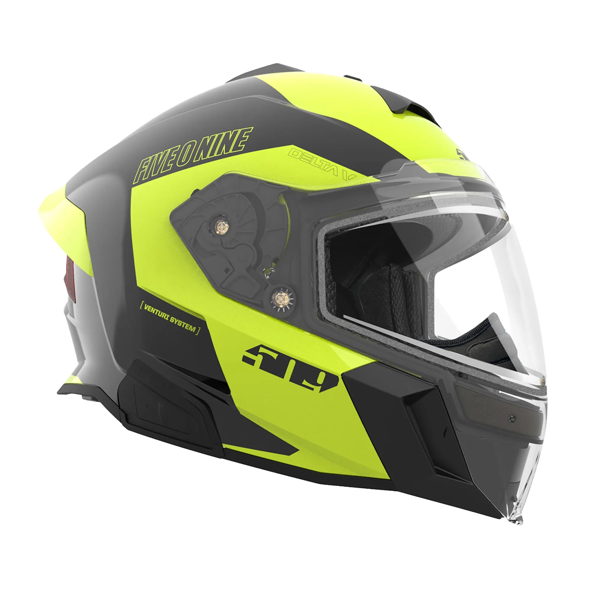 509  Delta V Commander Snowmobile Helmet Electric Shield Comms System Hi-Vis FMVSS 218