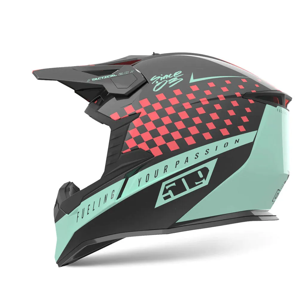 509  Tactical 2.0 Enduro Helmet Durable Polycarbonate Motocross Speedsta Coral FMVSS 218