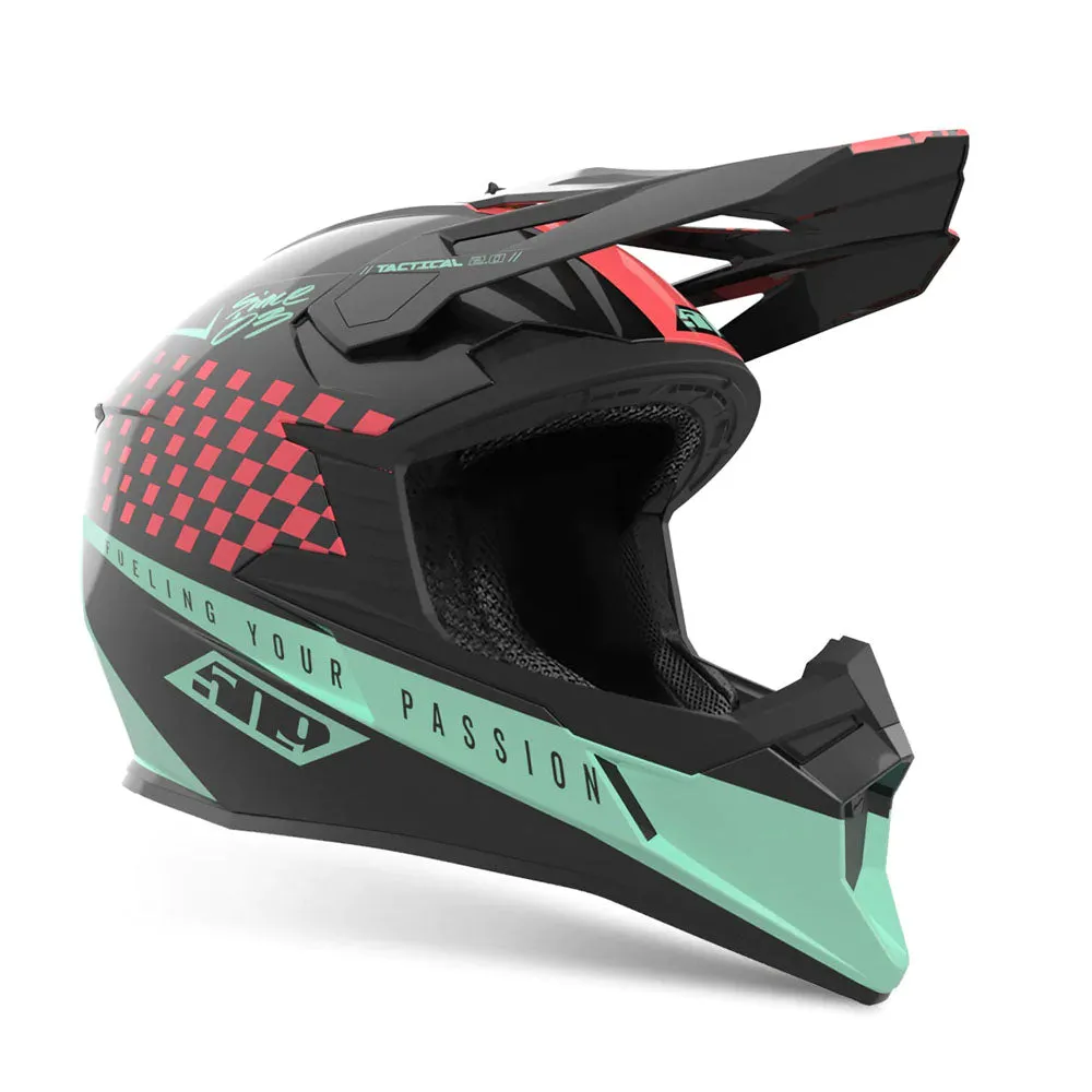 509  Tactical 2.0 Enduro Helmet Durable Polycarbonate Motocross Speedsta Coral FMVSS 218