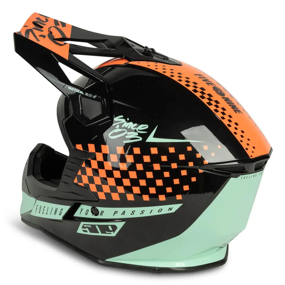 509  Tactical 2.0 Enduro Helmet Durable Polycarbonate Motocross Speedsta Coral FMVSS 218