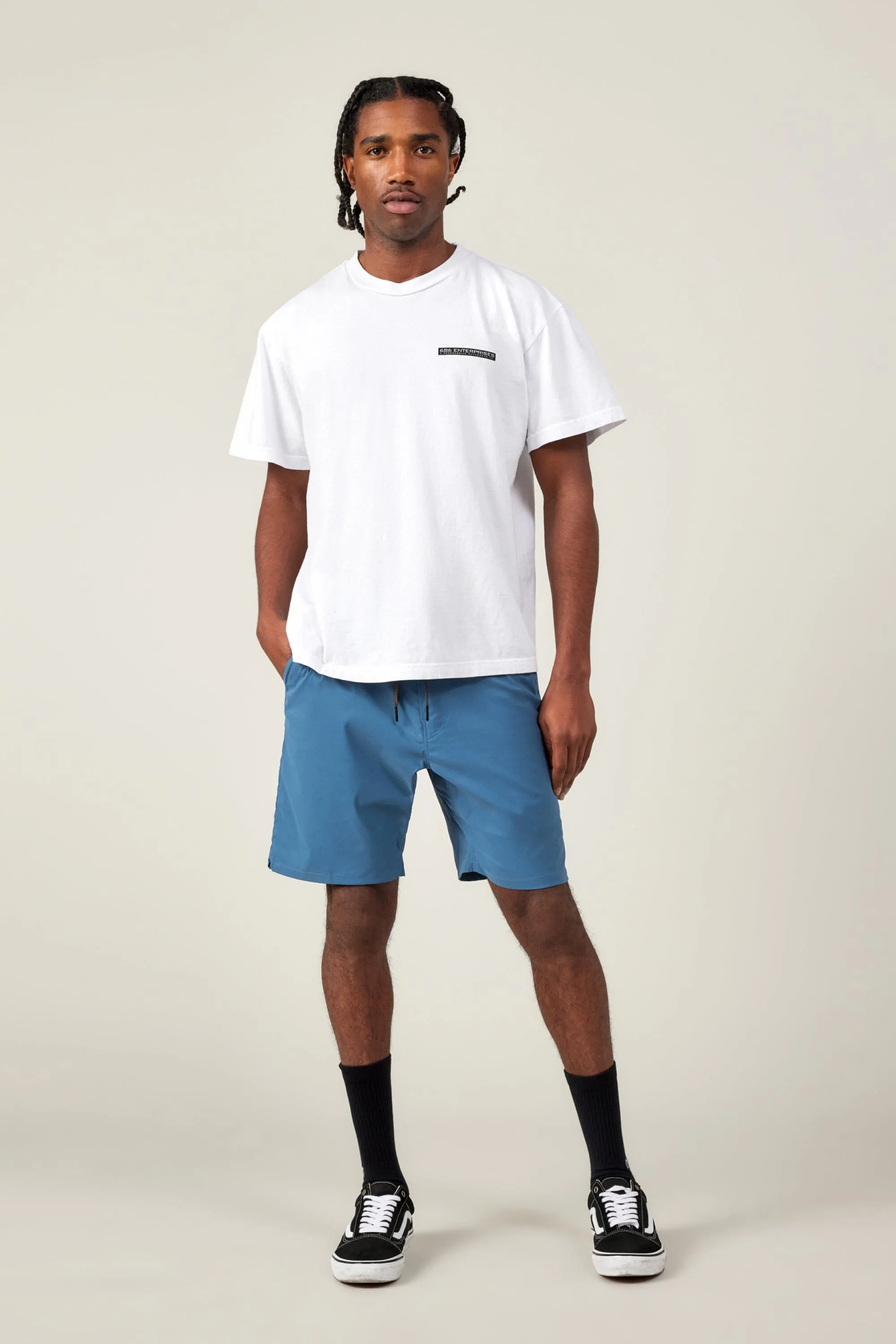 686 Everywhere Featherlight Chino Shorts Flint Blue