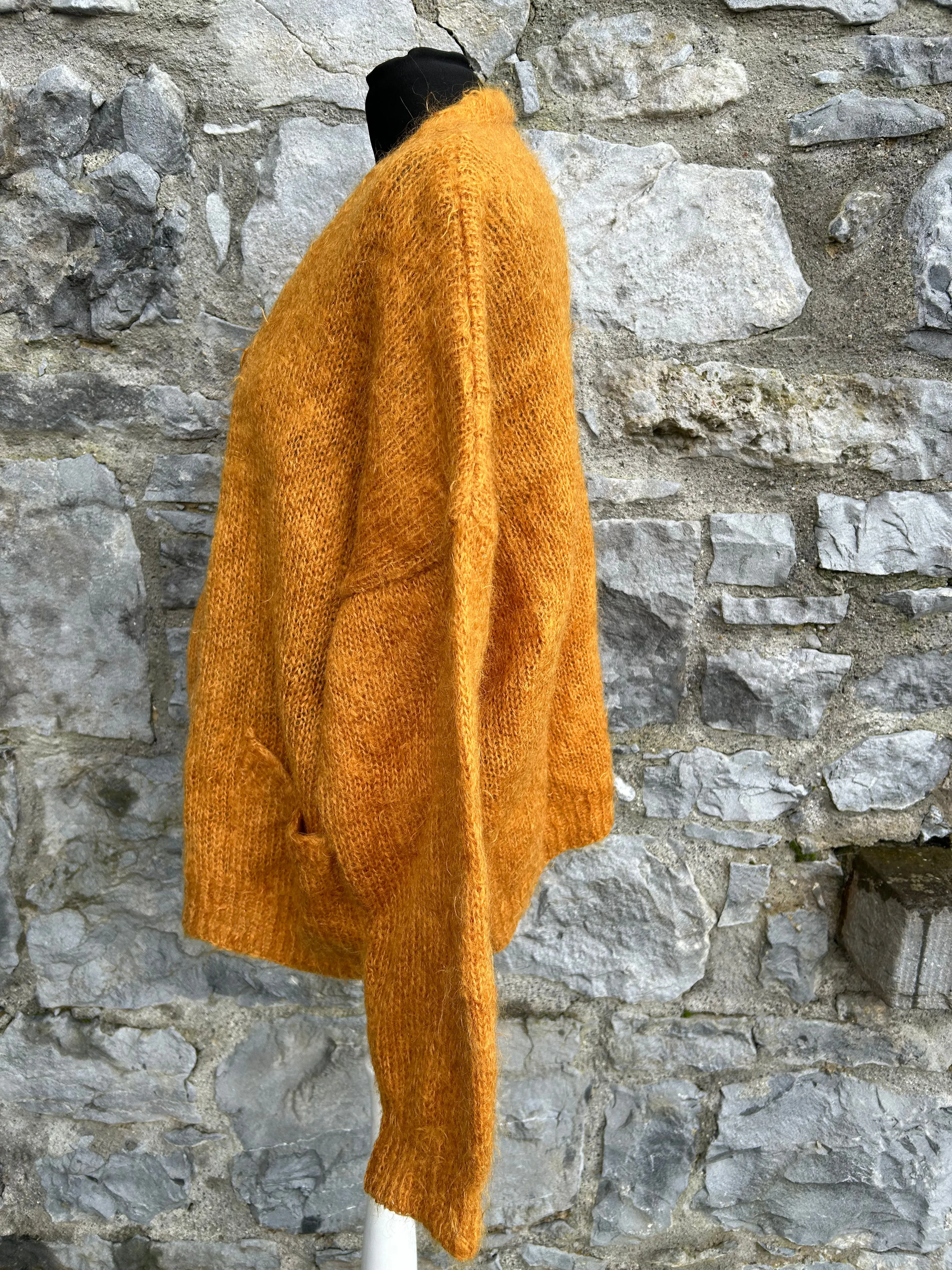 80s mustard cardigan uk 16-20