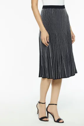 A-Line Midi Skirt - Crystal Pleat Knit