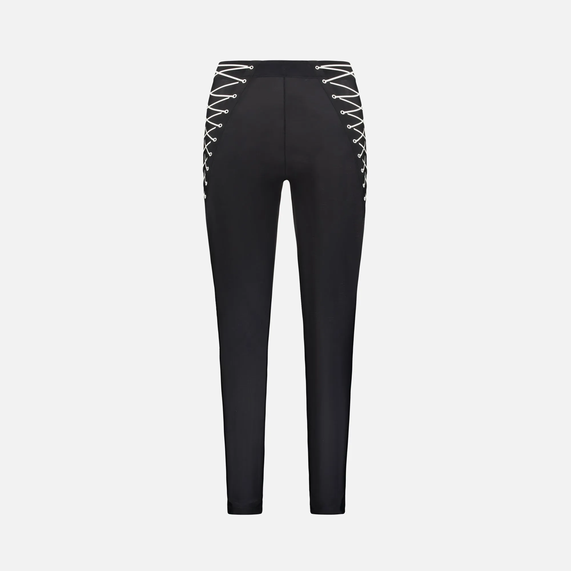 Adam Selman Side Lace-Up Legging - Black