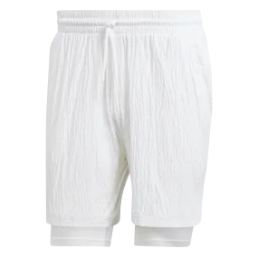 Adidas 2 in 1 Mens Tennis Short Pro - White