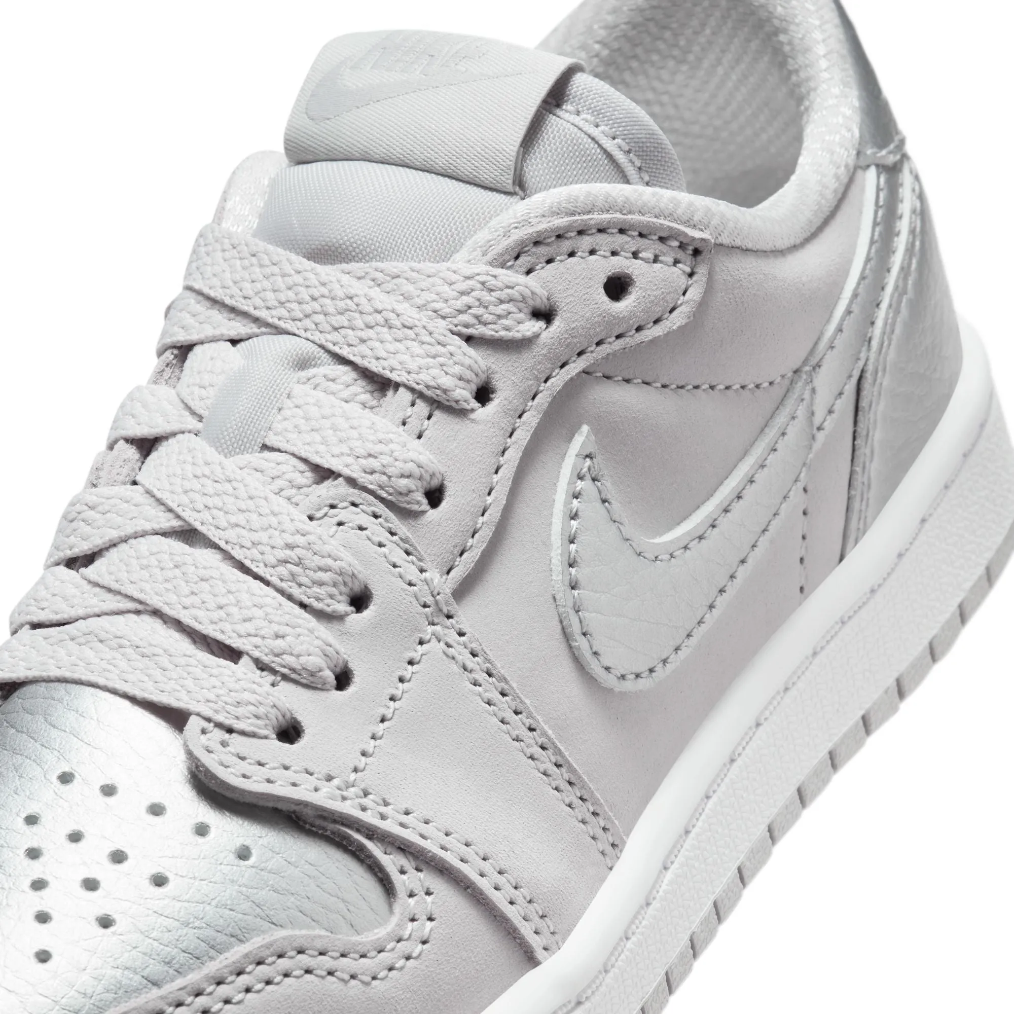 Air Jordan 1 Low SE "Metallic Silver" Pre School - Kids