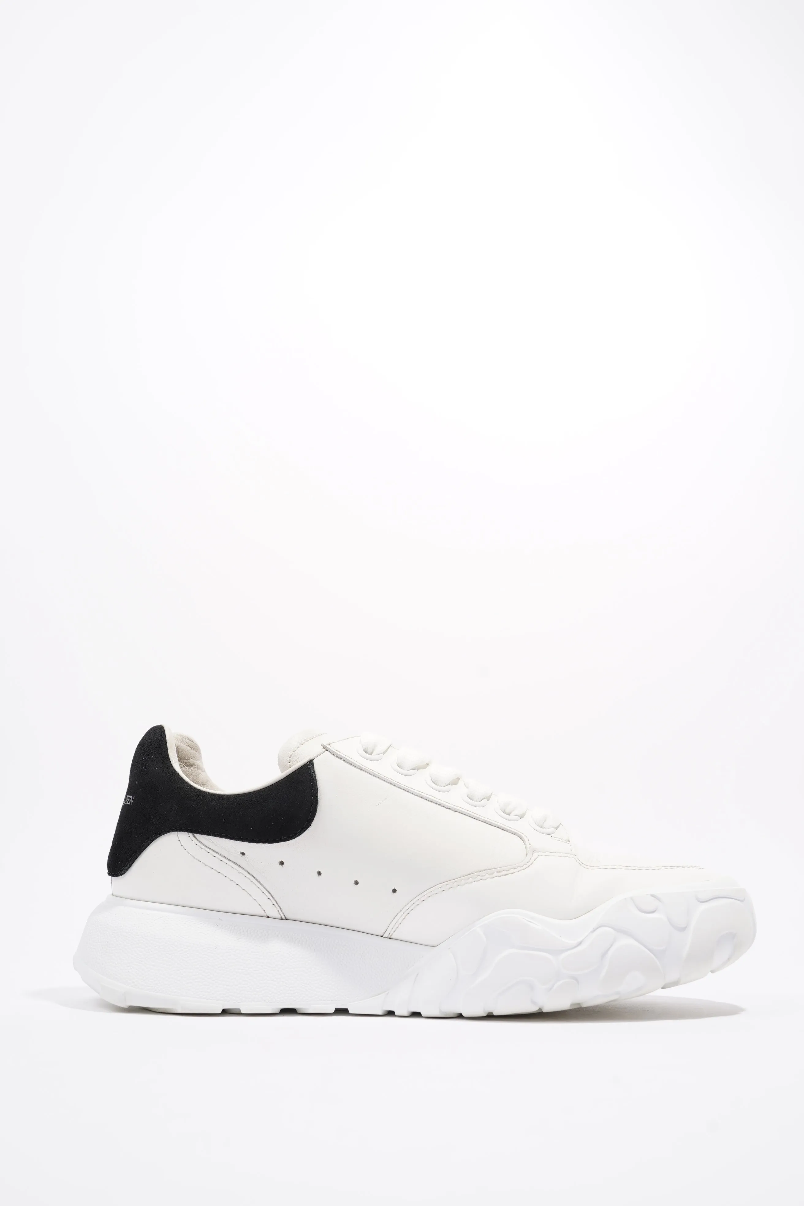 Alexander McQueen Court White / Black Tab Leather EU 39 UK 6