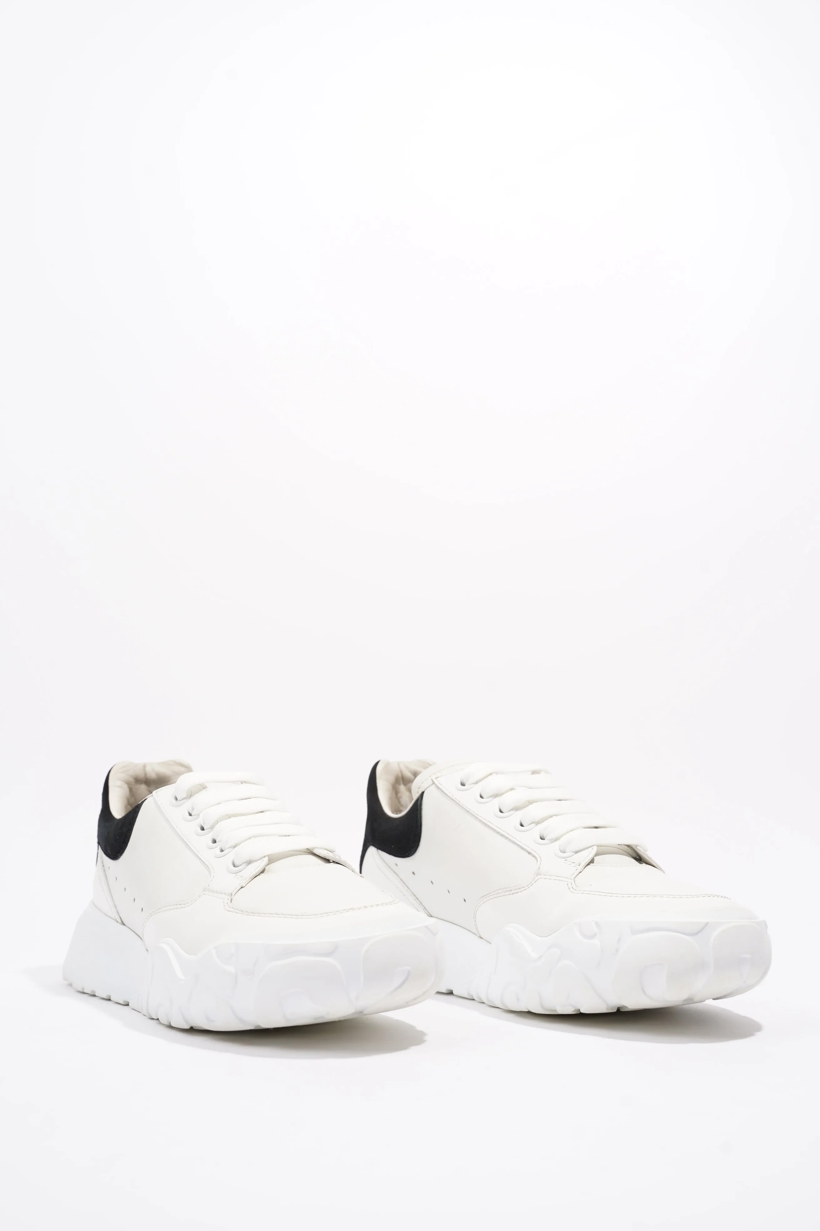 Alexander McQueen Court White / Black Tab Leather EU 39 UK 6