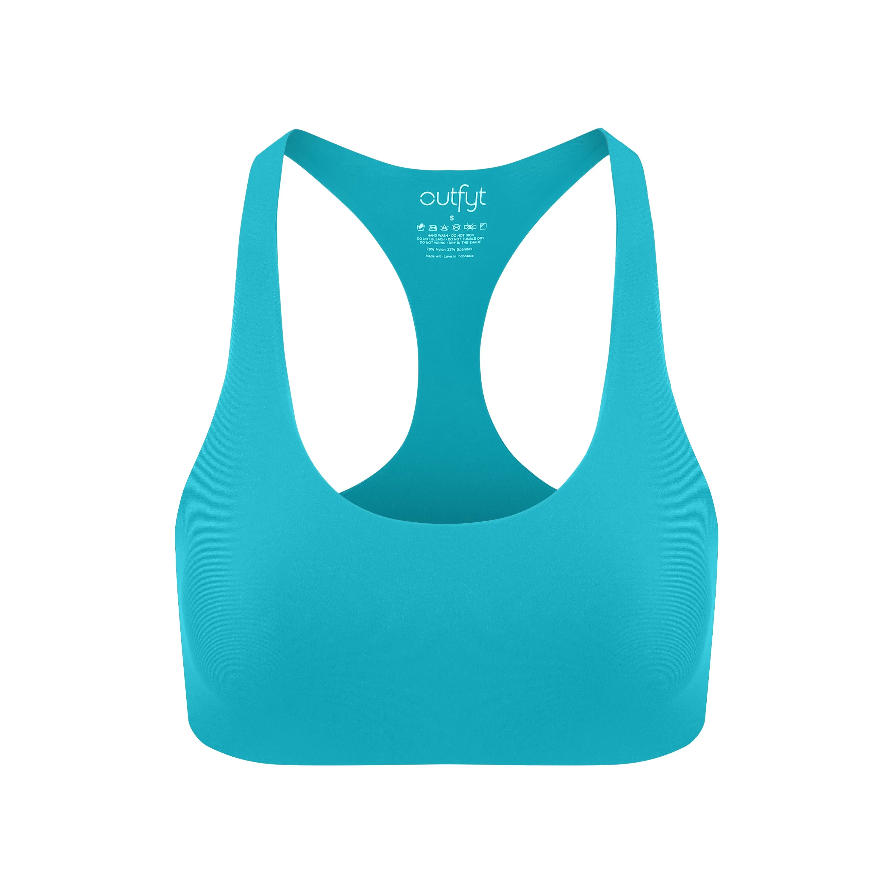 Alva Racerback Sports Bra | Recycled Nylon | Cerulean