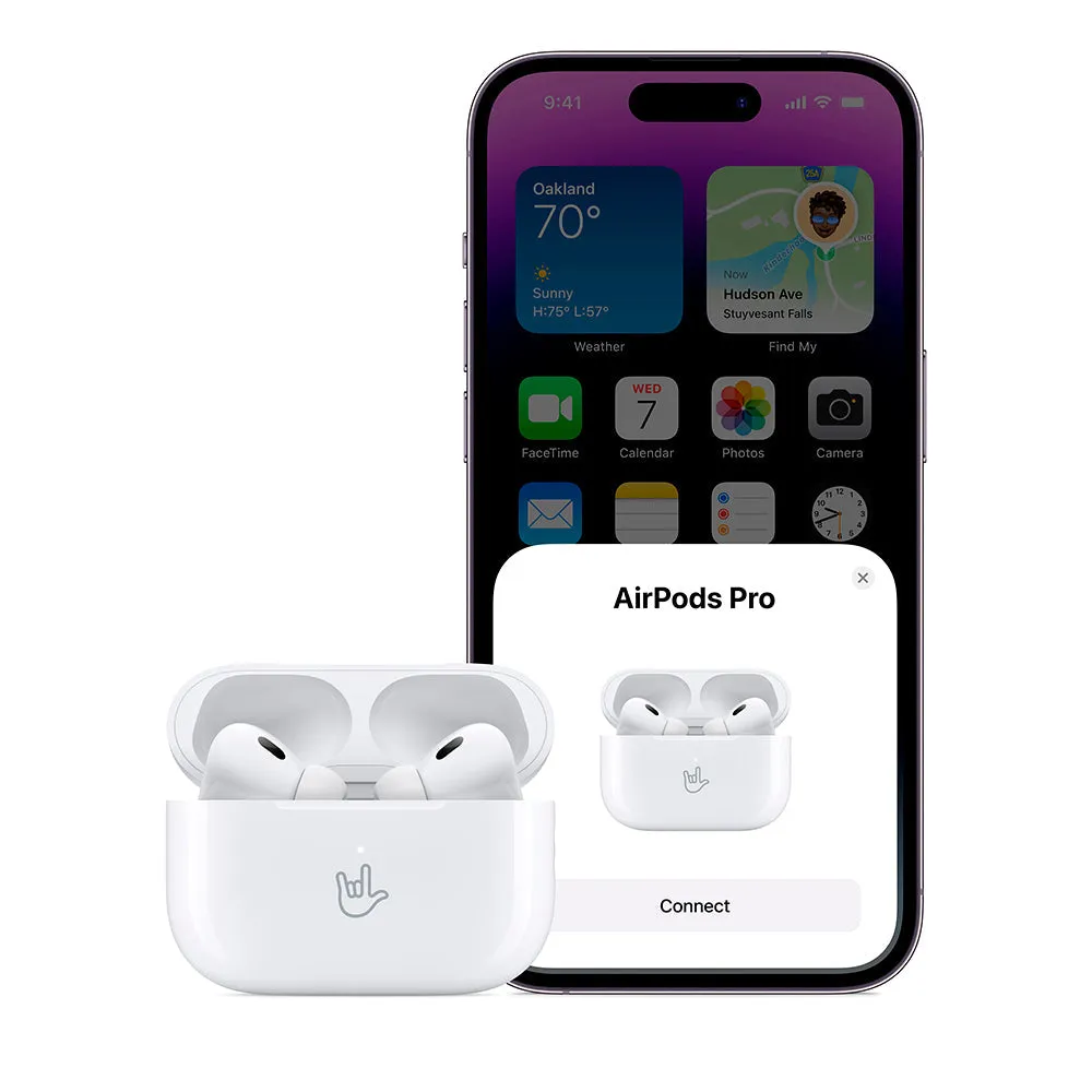 Apple AirPods Pro 2nd Gen (2022) - MTJV3DN/A - m. Trådløst Opladningsetui & USB-C Kabel