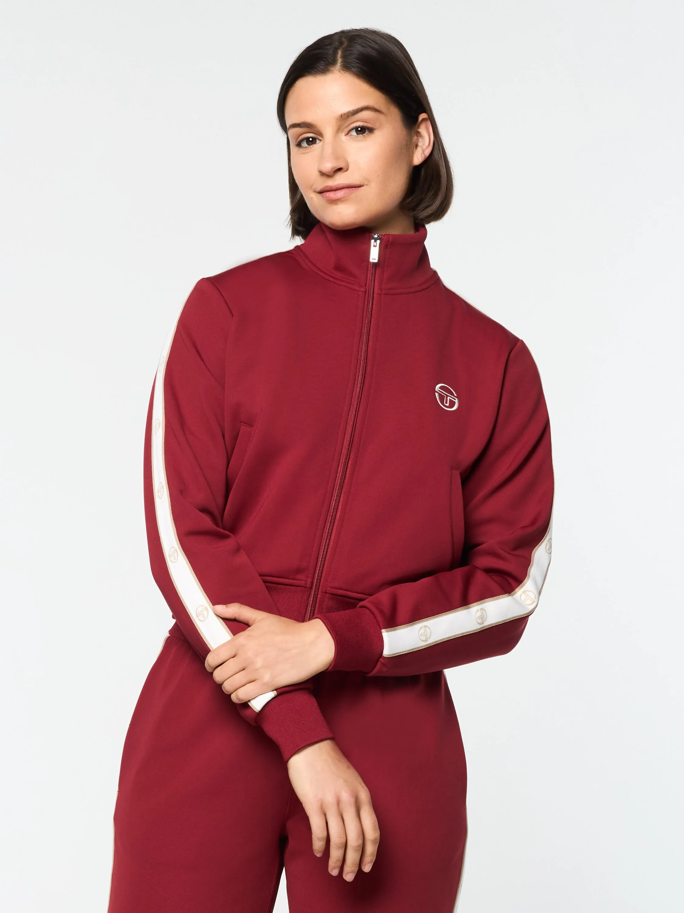 Ardea Cropped Track Jacket- Sundried Tomato