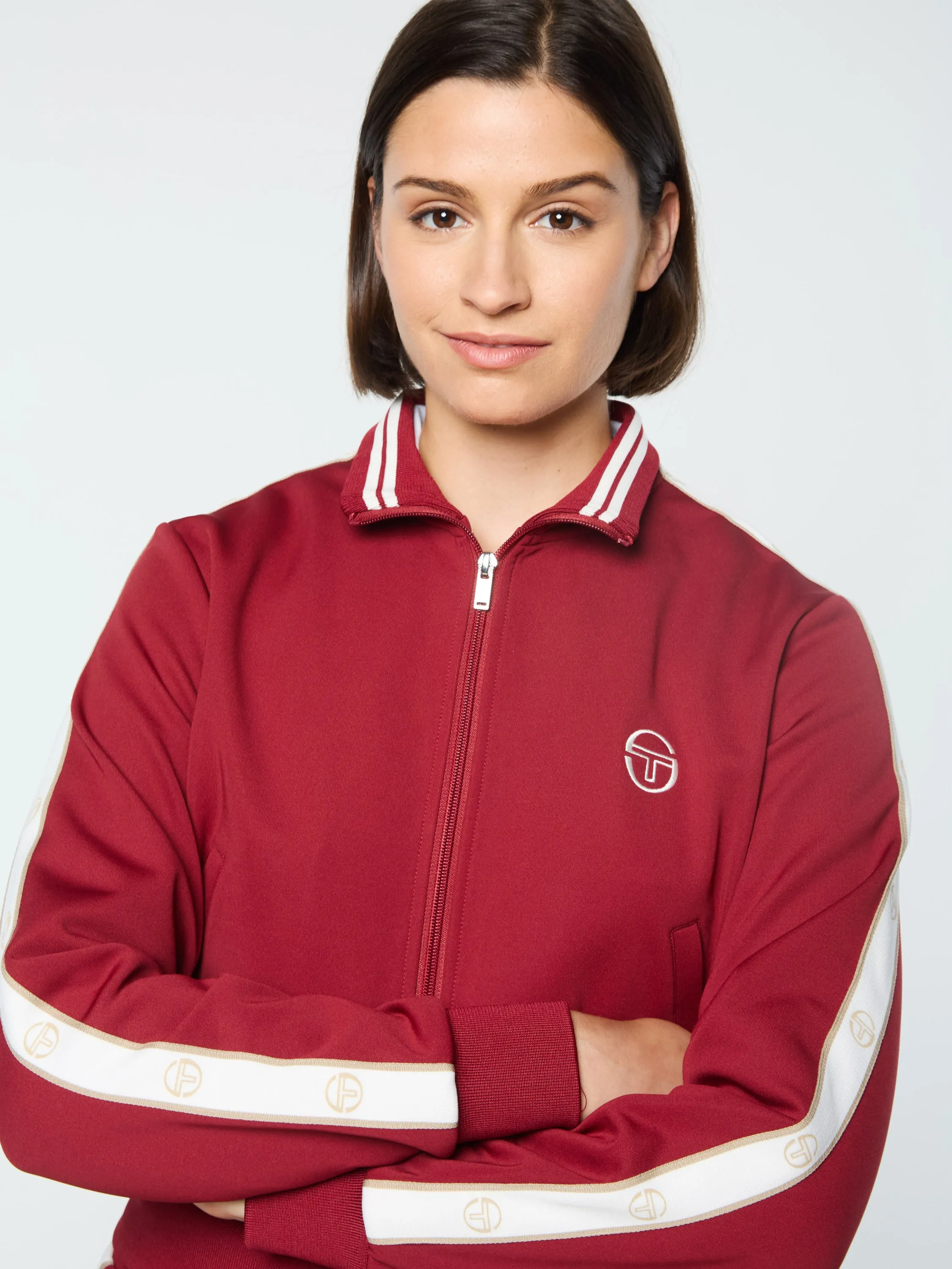 Ardea Cropped Track Jacket- Sundried Tomato