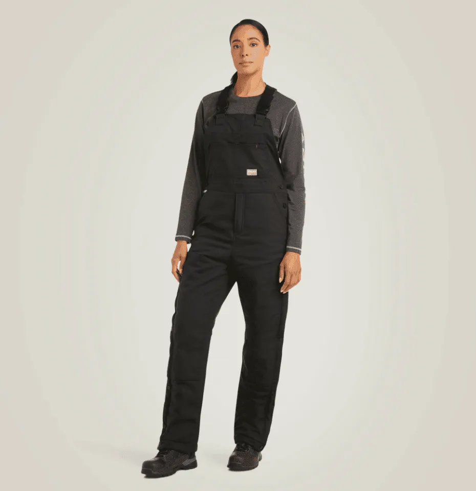 Ariat Women's Black Rebar Duracanvas Stretch Insulated Bib Coveralls 10036669