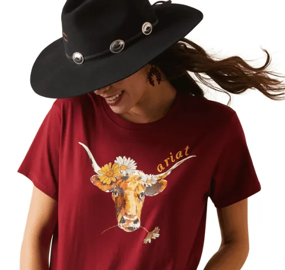 Ariat Women's REAL Daisy Steer Tee 10043757