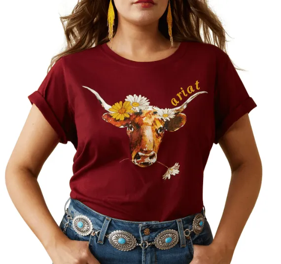 Ariat Women's REAL Daisy Steer Tee 10043757