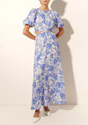 Athena Maxi Dress - Blue Floral