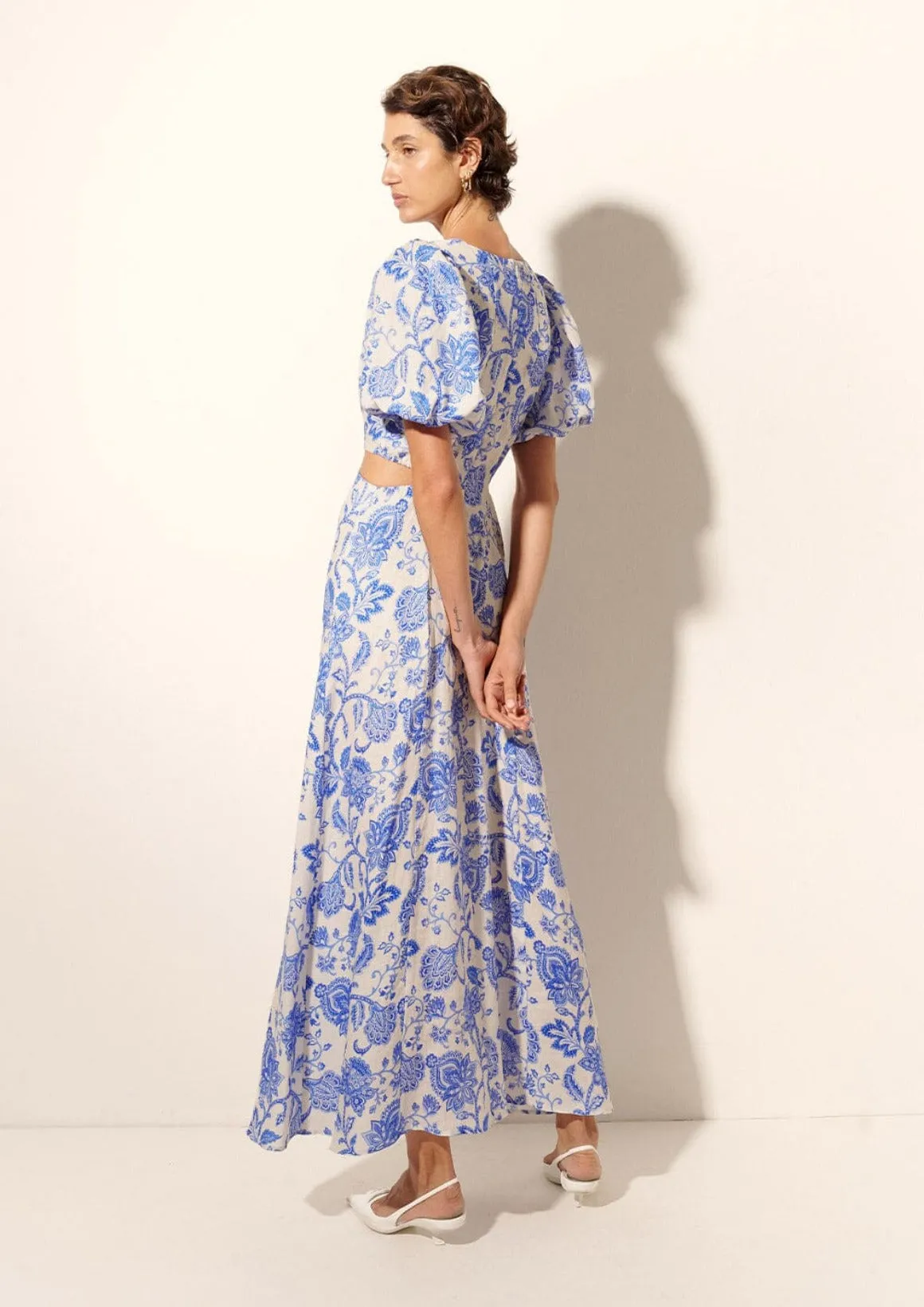 Athena Maxi Dress - Blue Floral