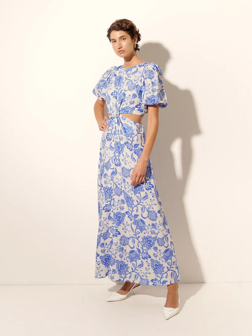 Athena Maxi Dress - Blue Floral