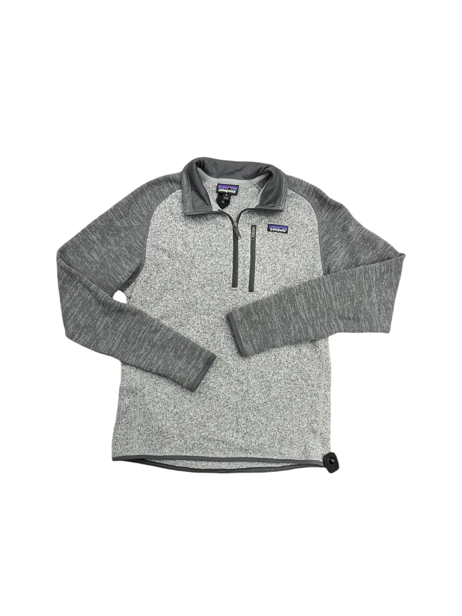 Athletic Sweatshirt Collar By Patagonia In Grey, Size: M