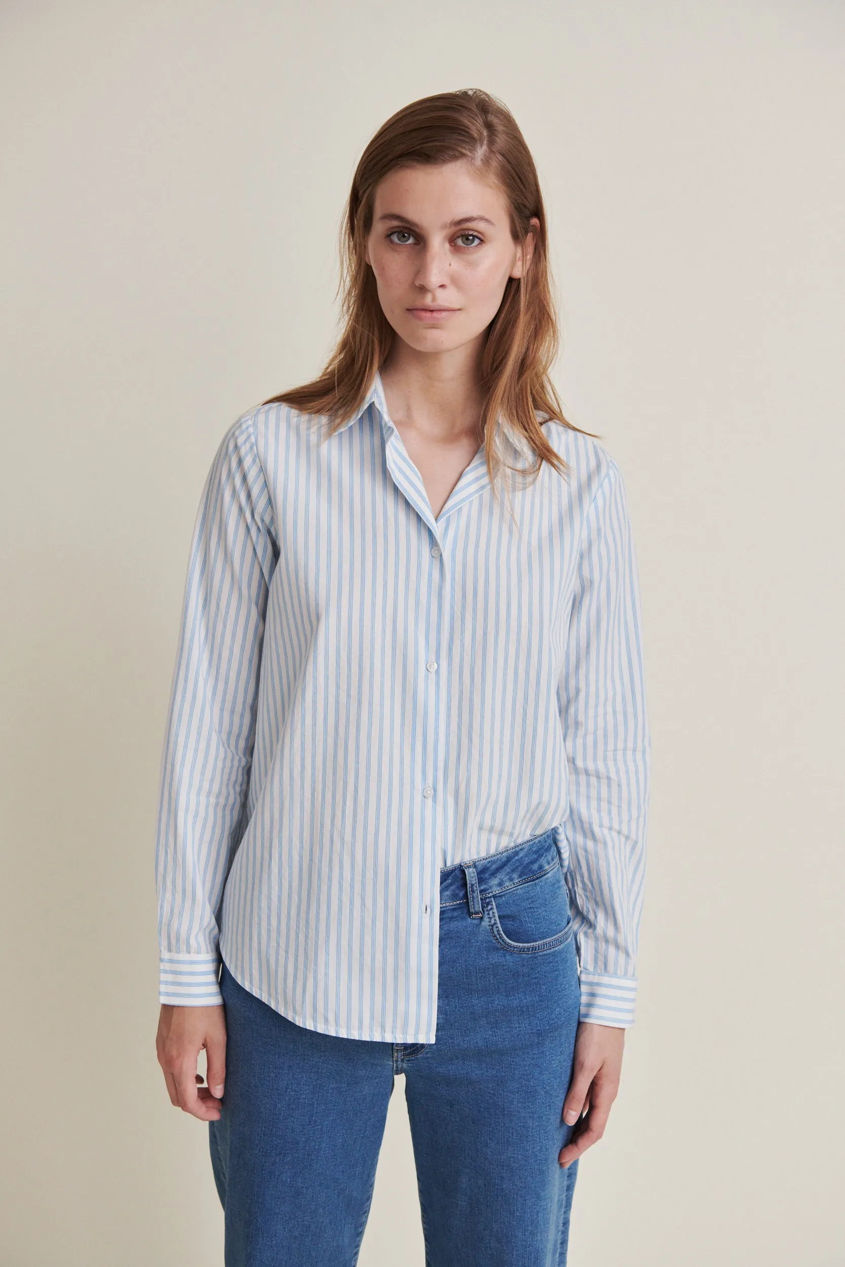 Aya Shirt - Birch / Alaskan blue