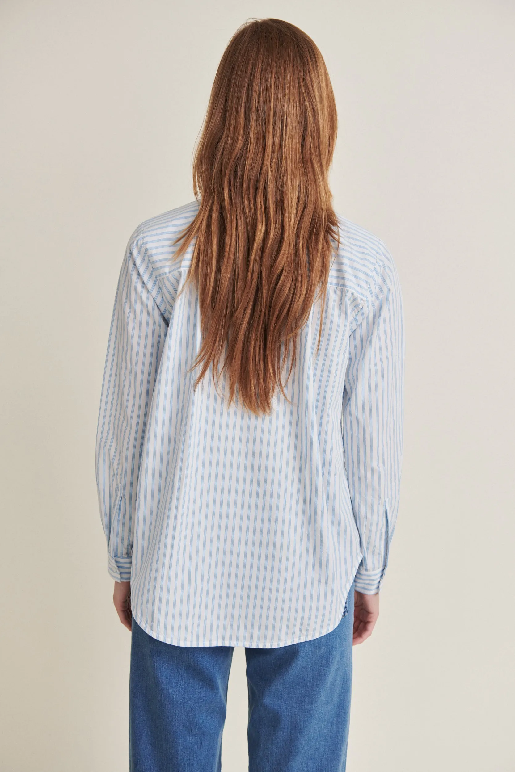 Aya Shirt - Birch / Alaskan blue