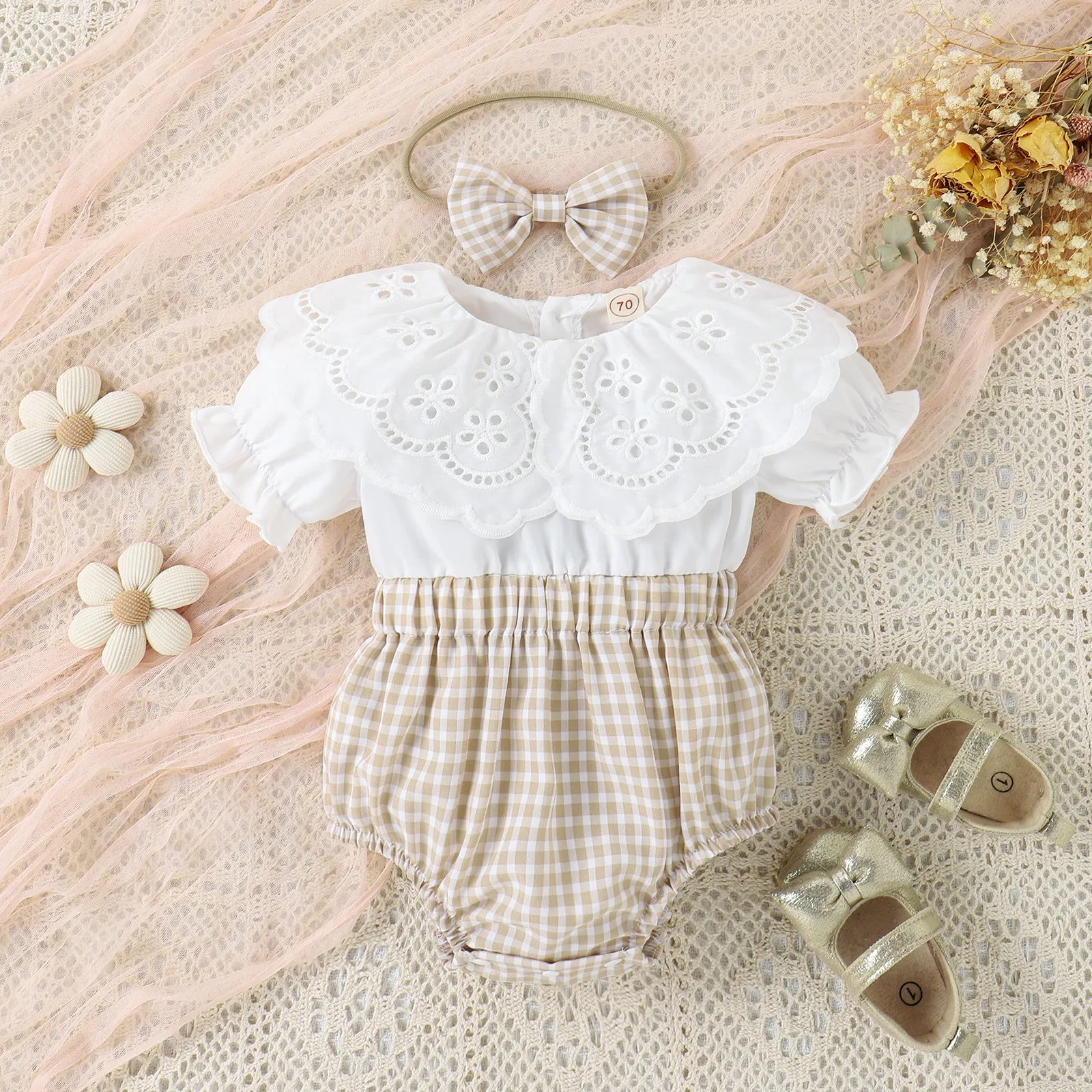 Baby Plaid Romper