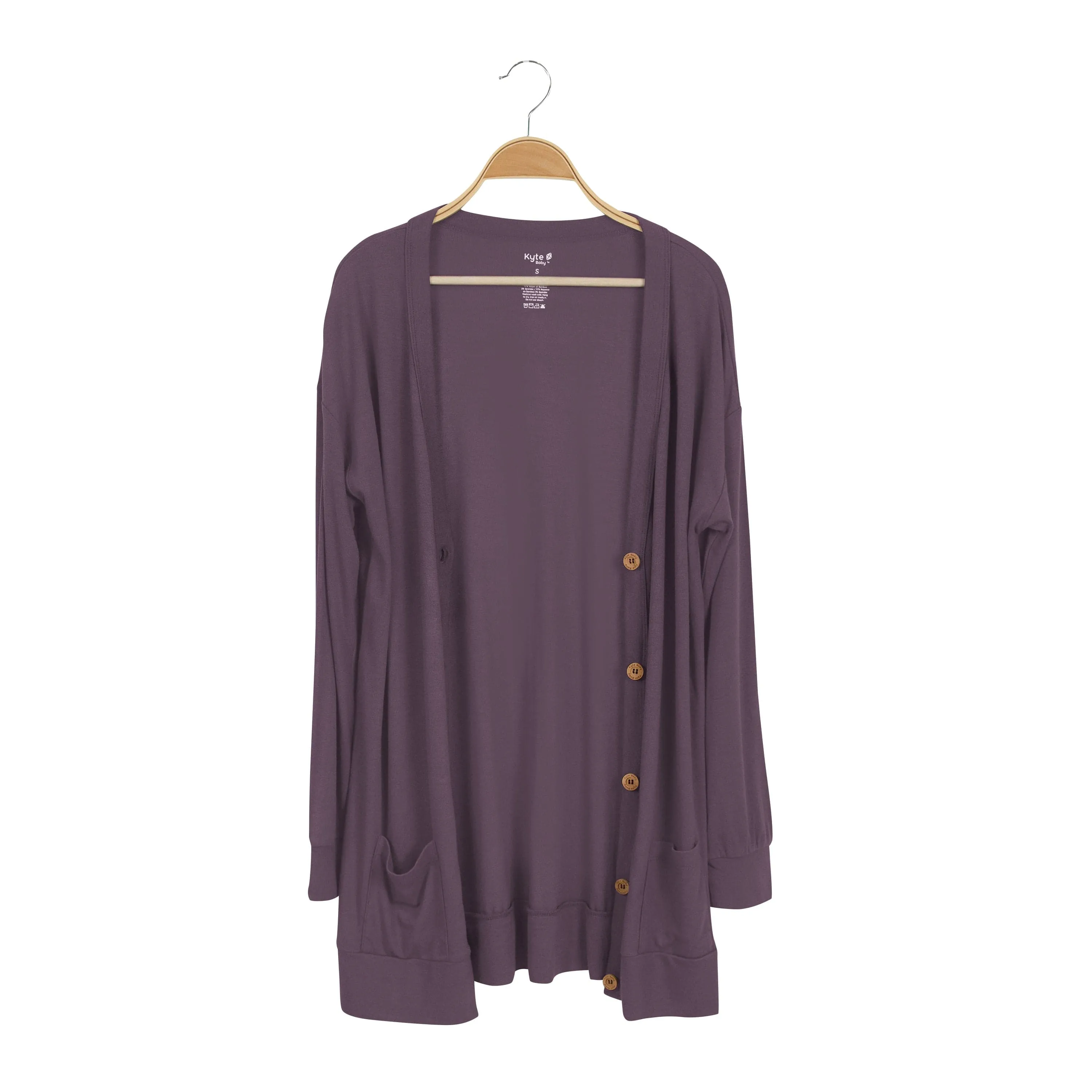 Bamboo Jersey Adult Cardigan in Currant