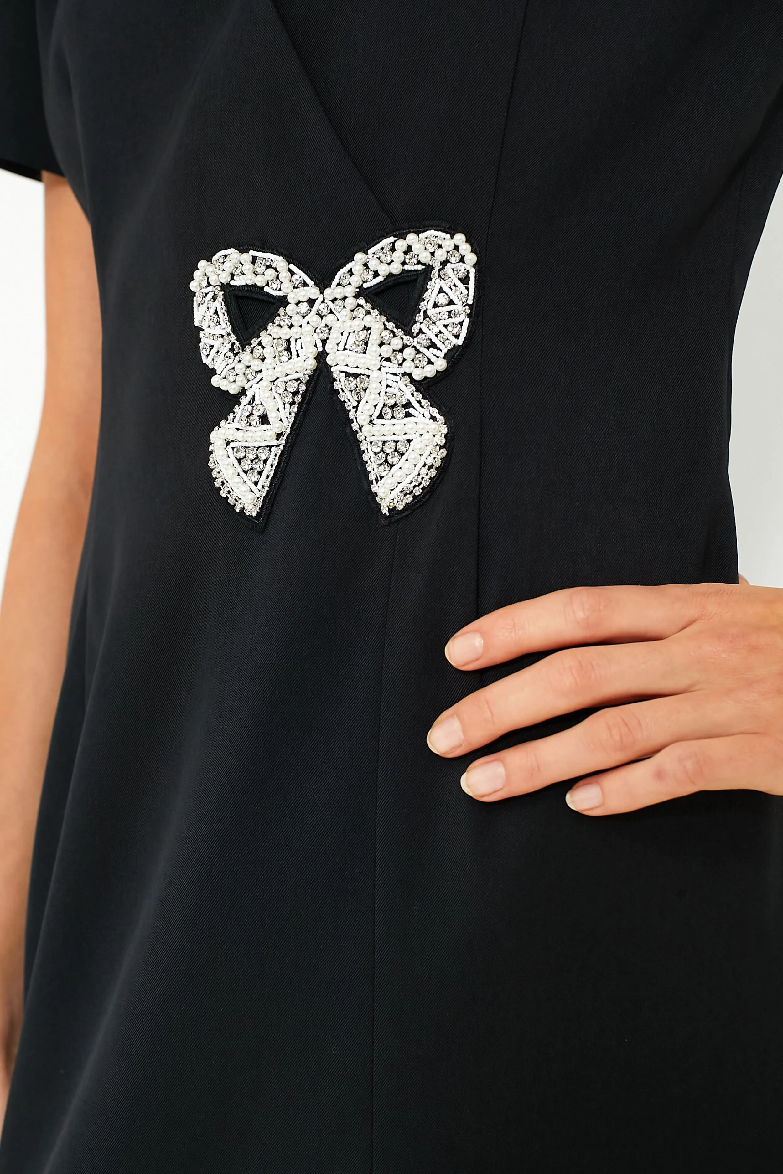 Beaded Bow Amal Mini Dress