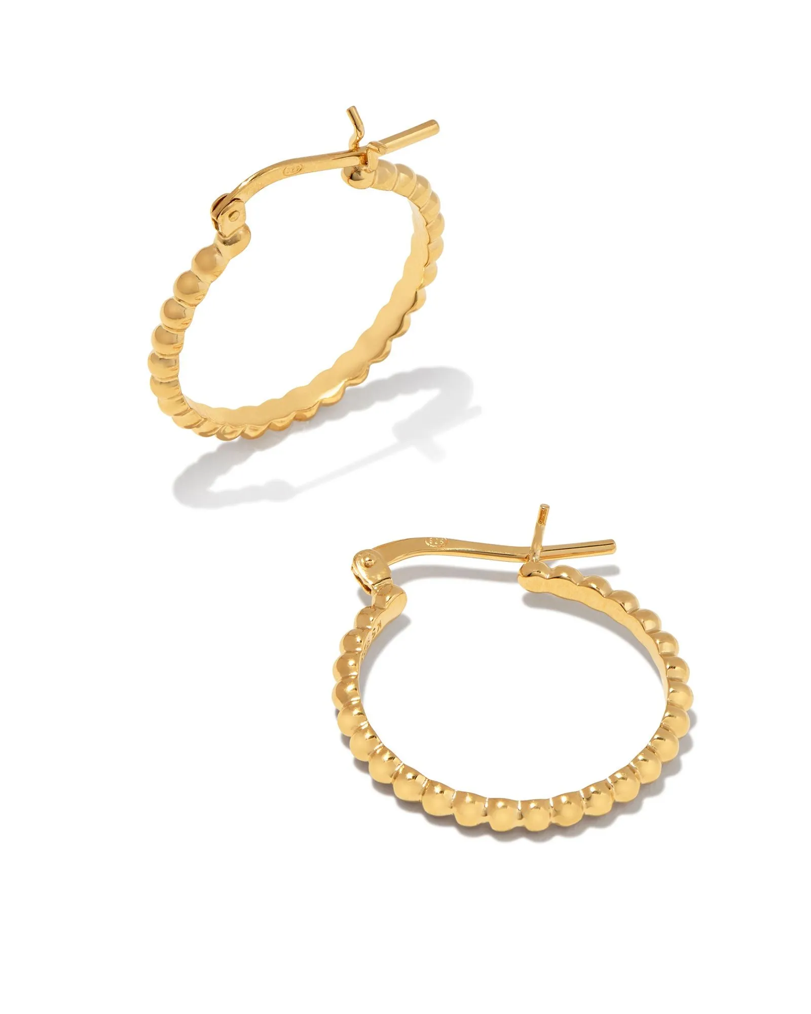 Beaded Hoop Earring in 18k Gold Vermeil