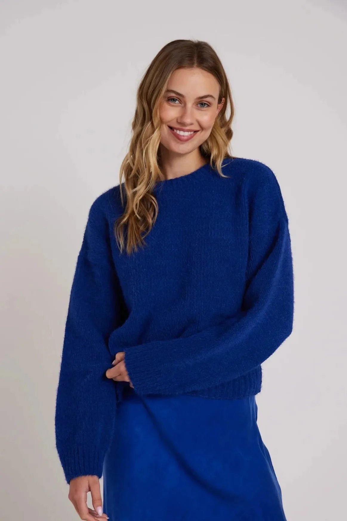 Bella Dahl Drop Shoulder Fuzzy Chenille Sweater