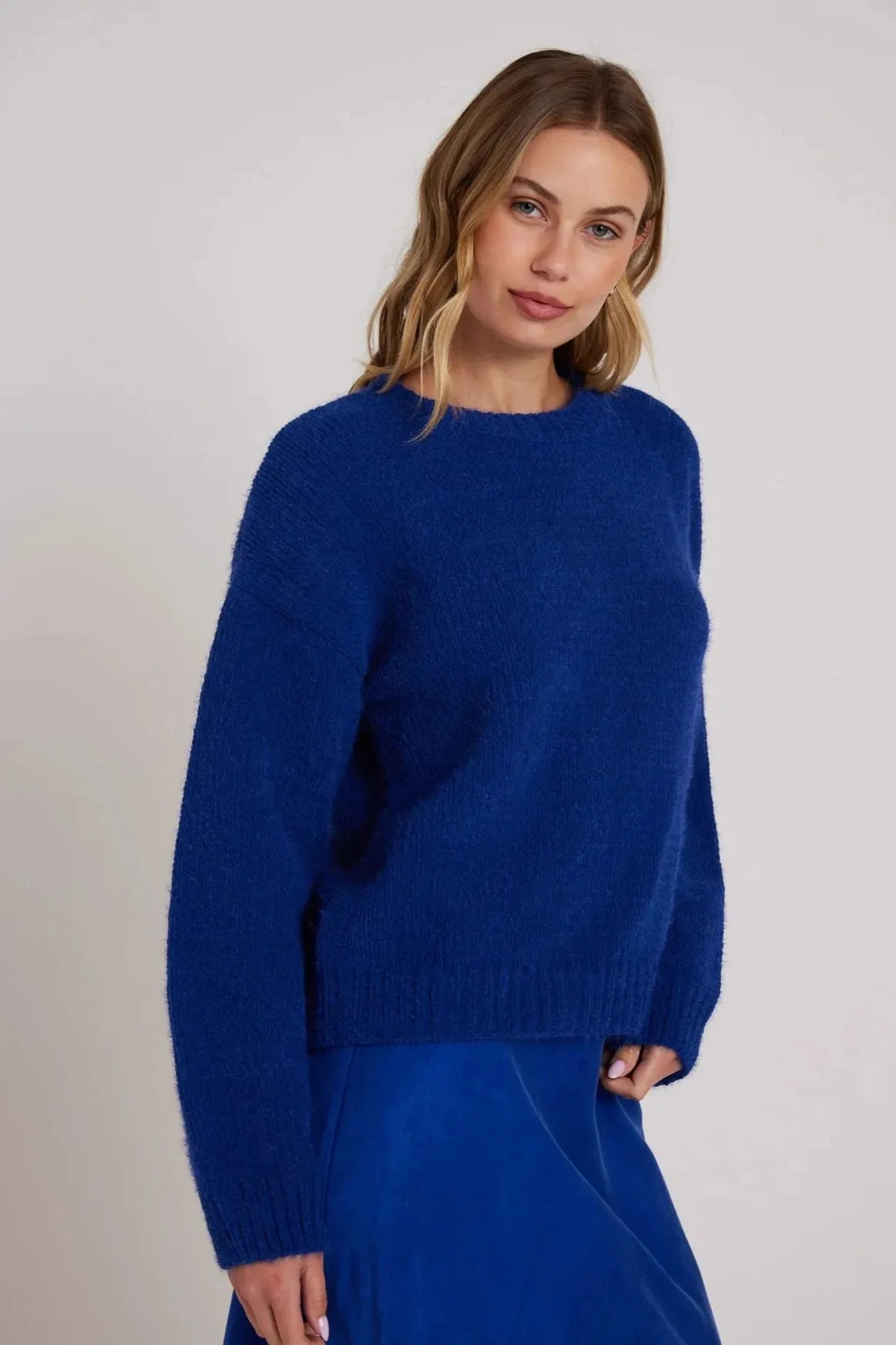 Bella Dahl Drop Shoulder Fuzzy Chenille Sweater