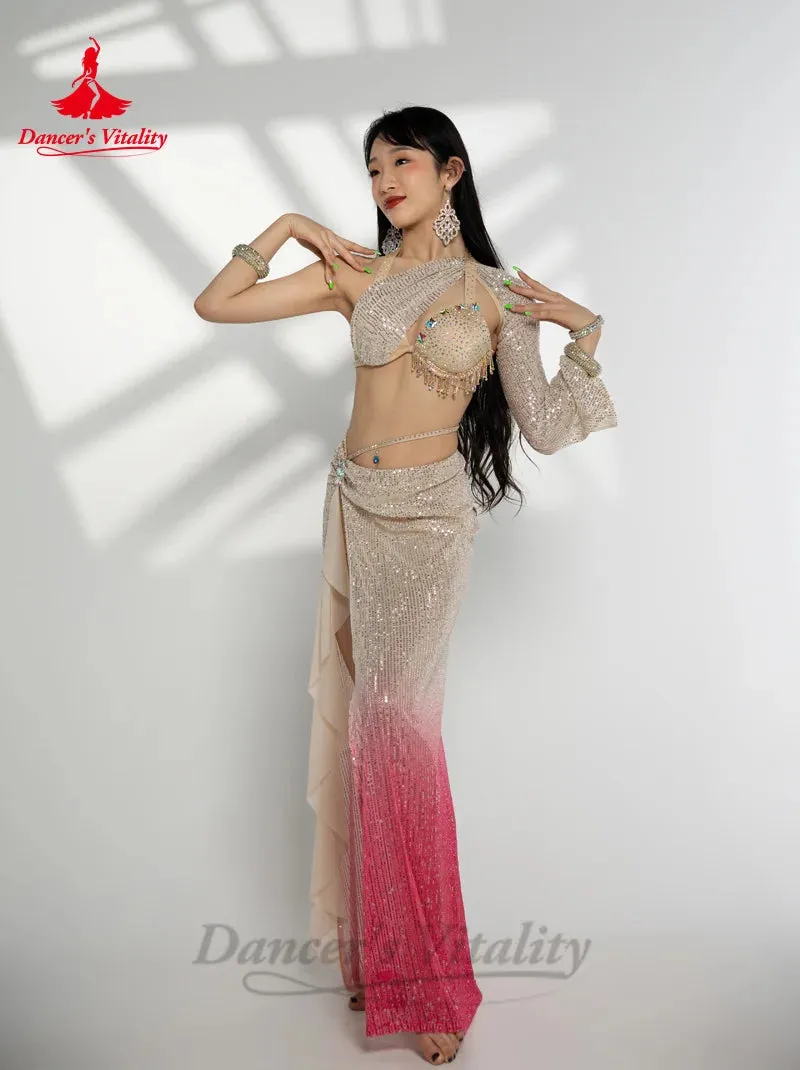 Belly Dancer Costume Set for Women Senior Bra Top hip Skirt 2pcs for Adult Child Oriental Belly Dance Performance Wear Outfit