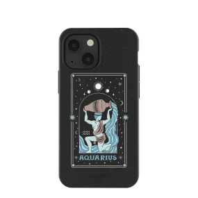 Black Aquarius iPhone 13 Mini Case