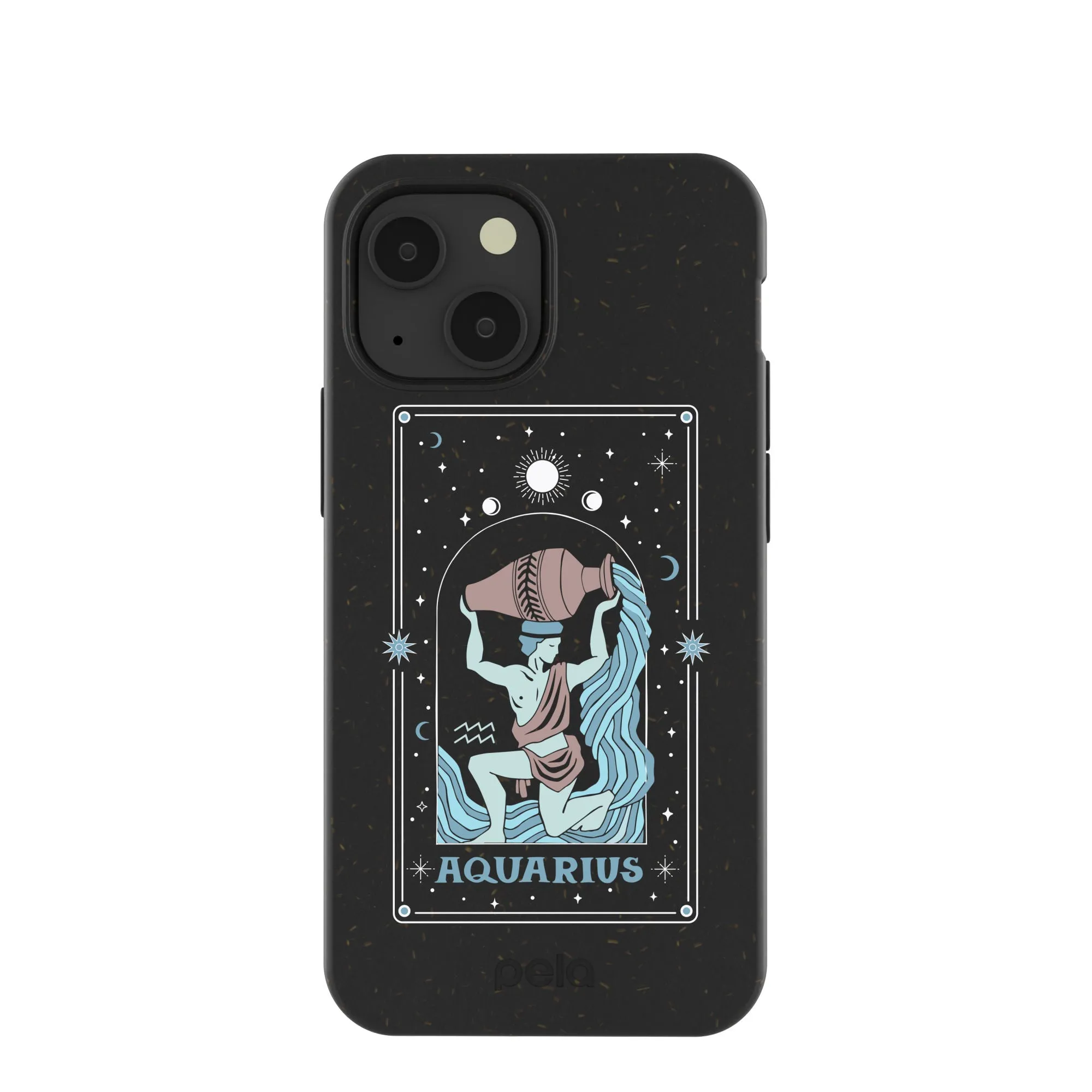 Black Aquarius iPhone 13 Mini Case