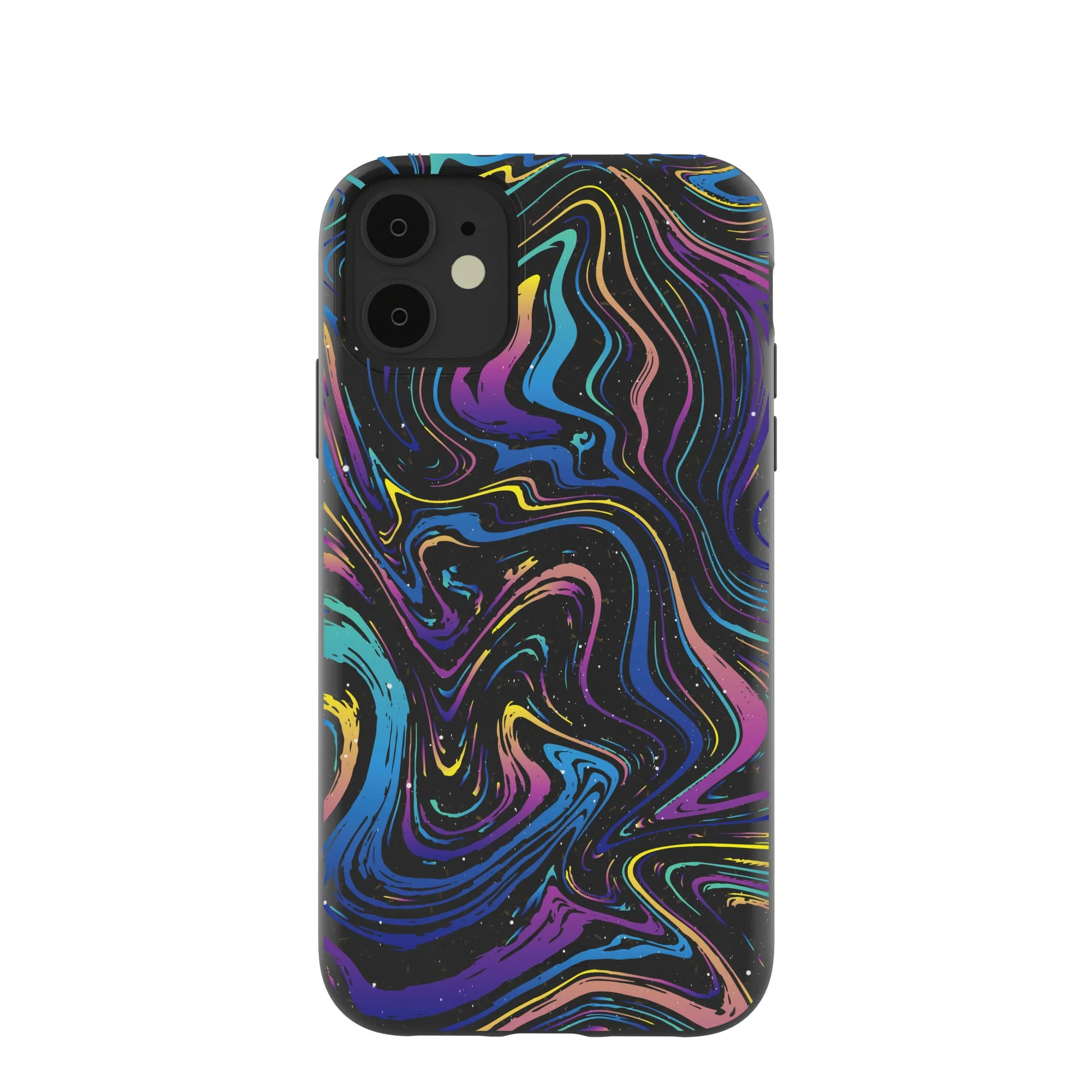 Black Galaxy Swirls iPhone 11 Case