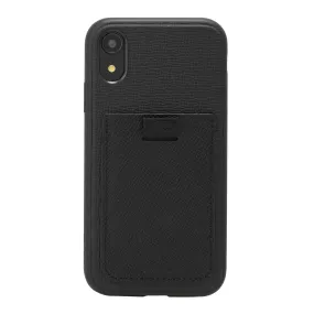 Black Leather Wallet Case, iPhone XR