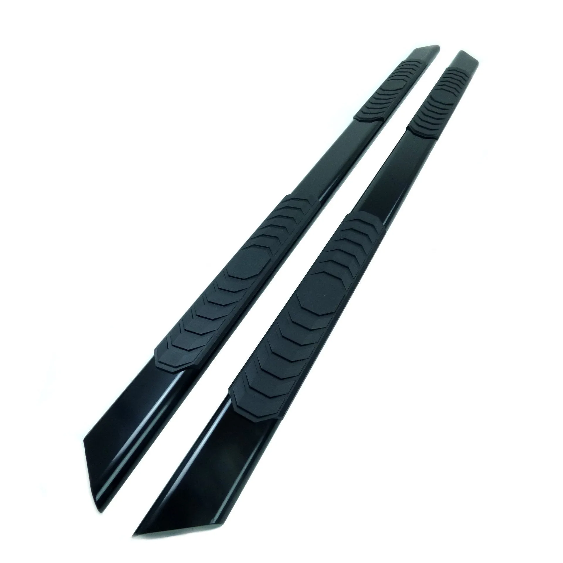 Black Sonar Side Steps Running Boards for Nissan Navara D40 Double Cab 06-15