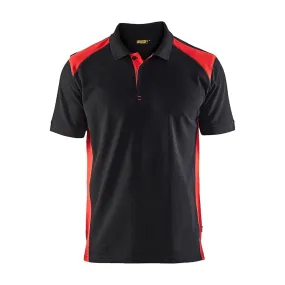 Blaklader 3324 Short Sleeve Polo Shirt Black / Red