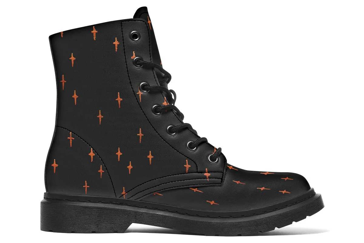 Boo Boots - Vegan Leather Doc-Style Boots with Durable Stitched on Soles