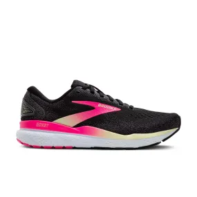 Brooks | Women's Ghost 16 1D Running Shoes - Black/Pink/Yellow