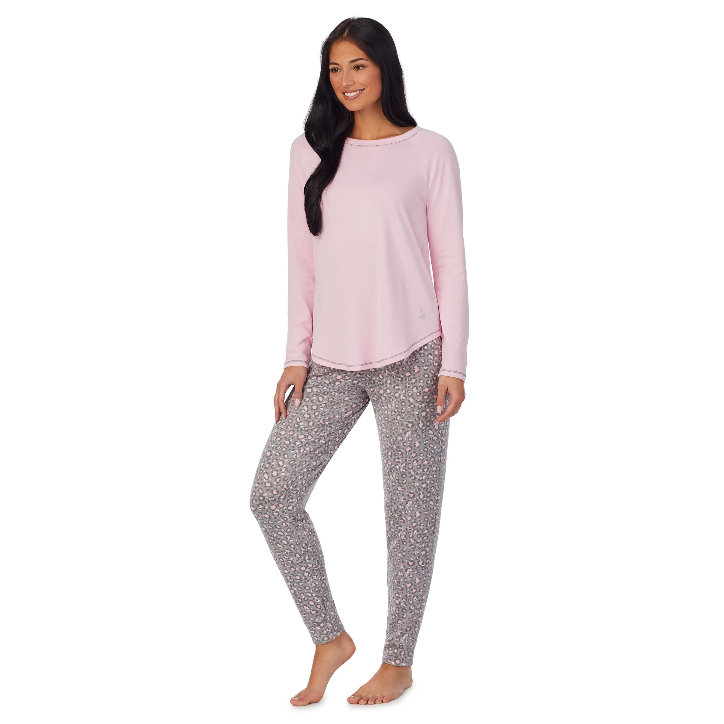 Brushed Sweater Knit Long Sleeve Pajama Set