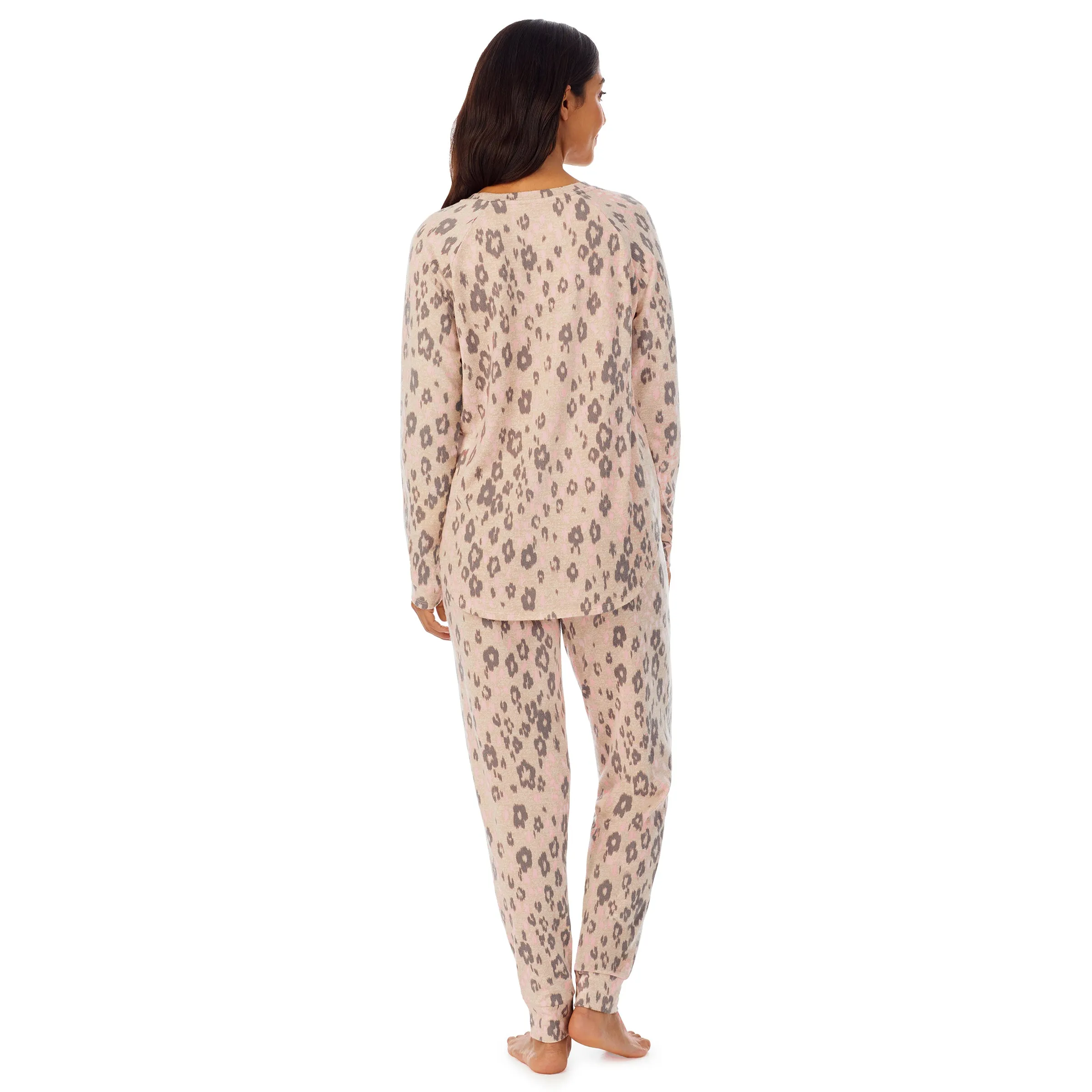 Brushed Sweater Knit Long Sleeve Pajama Set